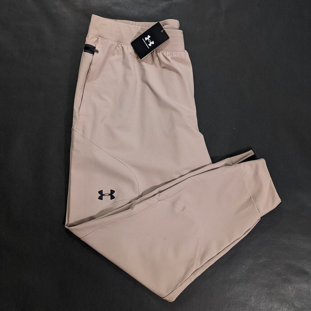 $100 Under Armour Unstoppable Joggers Pants Men’s Size 2XL 40x30 Sahara